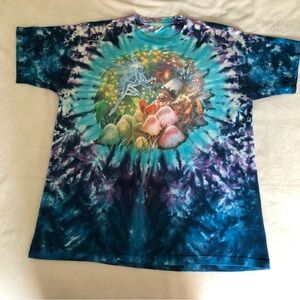 Grateful Dead 2000 RARE Liquid Blue Dragon Tie Dye Tshirt XL
